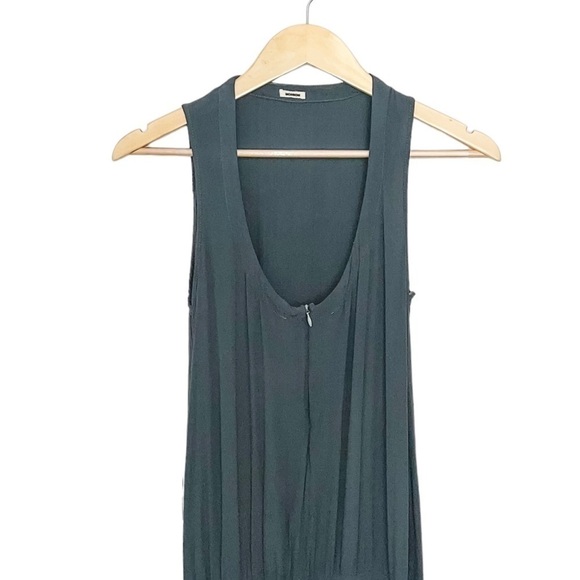 MONROW Crepe Zip Up Sleeveless Jumpsuit Gray - Picture 3 of 3